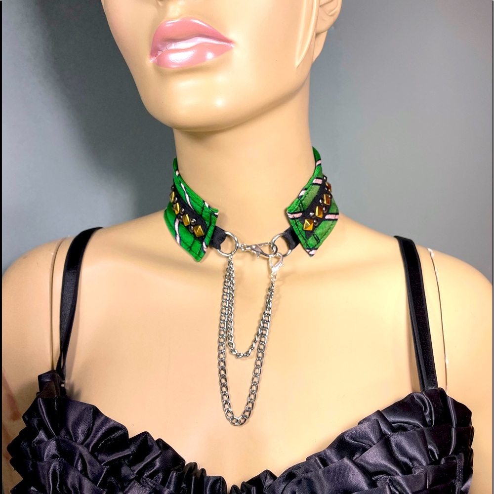 One of a kind, handmade, Upcycle’d silk men’s tie, unisexy choker.